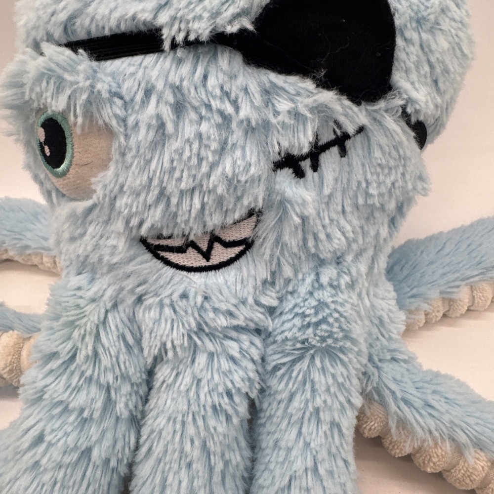 Plush Blue Octopus Pirate Stuffed Animal Earth Nymph 20" - Picture 4 of 8